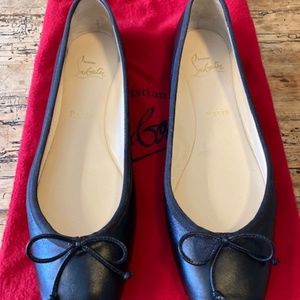 Christian Louboutin Mamadrague Square Toe Ballet Flat Black 40